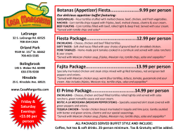 banquets - Casa Margarita
