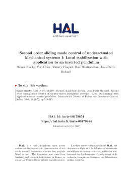 Second order sliding mode control of underactuated - HAL