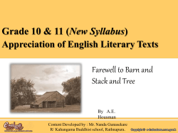 Appreciation of English Literary Texts - e