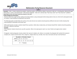 Mathematics Pacing Resource Document