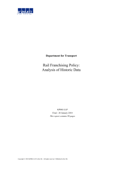 Rail Franchising policy: Analysis of Historical Data