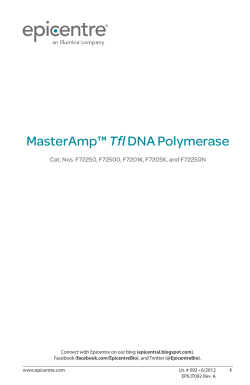 Protocol for MasterAmp™ Tfl DNA Polymerase