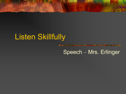 Listen Skillfully