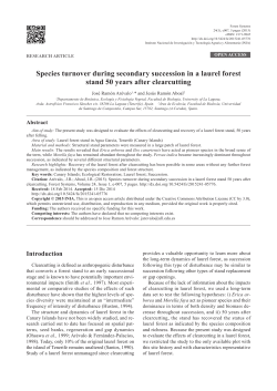 Species turnover during secondary succession in a laurel forest