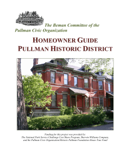 Pullman Homeowner Guide - The Pullman Civic Organization
