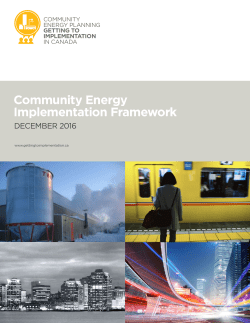 Community Energy Implementation Framework