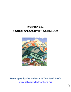Hunger 101 Curriculum - Gallatin Valley Food Bank
