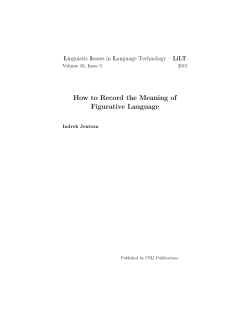 How to Record the Meaning of Figurative Language