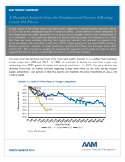 A Detailed Analysis Into the Fundamental Factors Affecting Crude