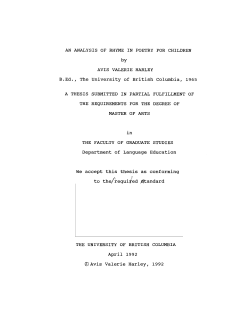 to the requi ed andard AN ANALYSIS OF RHYME IN POETRY FOR