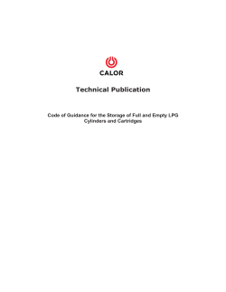 Code of guidance for the storage of cylinders