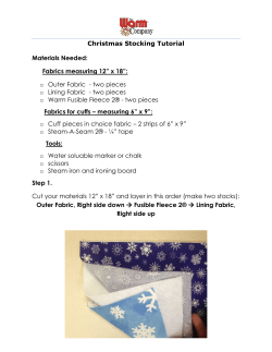 Christmas Stocking Tutorial Materials Needed: Fabrics measuring