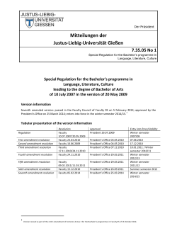 Article 13 of the General Regulations - Justus-Liebig