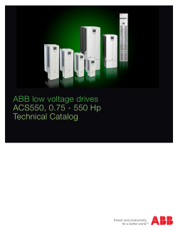 ABB low voltage drives ACS550, 0.75 - 550 Hp