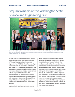 Sequim Winners at the Washington State Science and Engineering