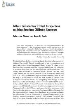 Critical Perspectives on Asian American Children`s Literature