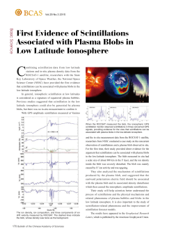 170 First Evidence of Scintillations Associated with Plasma Blobs in