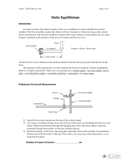 Static Equilibrium