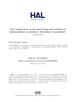 New perspectives on the functioning and evolution of