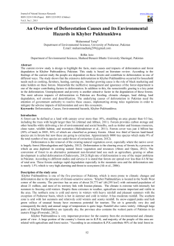An Overview of Deforestation Causes and Its Environmental