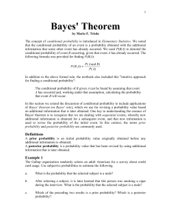 Bayes` Theorem