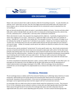 ion exchange - Water Quality Association