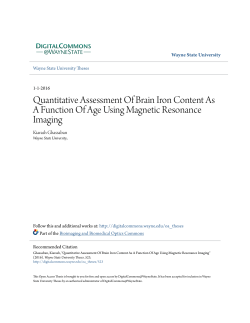 Quantitative Assessment Of Brain Iron Content As A Function Of Age