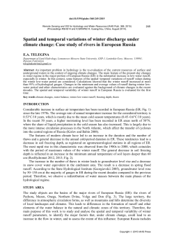 Spatial and temporal variations of winter discharge under climate
