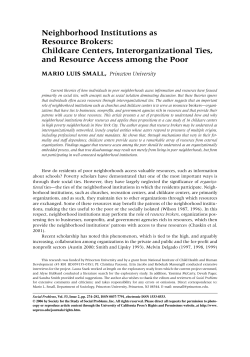 Neighborhood Institutions as Resource Brokers