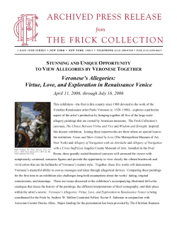 Press Release - The Frick Collection