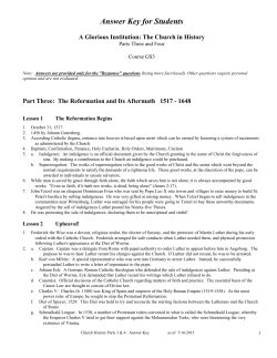 Answer Key - Chapel Library!