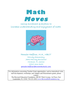 Math Moves! - Broward Education Foundation