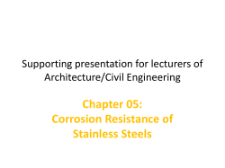 Corrosion Resistance of Stainless Steels