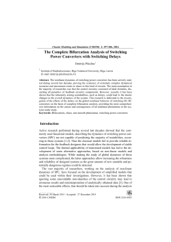 The Complete Bifurcation Analysis of Switching