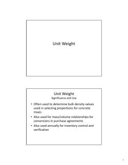 Unit Weight