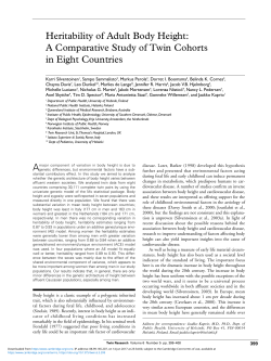 Heritability of Adult Body Height