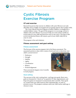Cystic Fibrosis Exercise Program