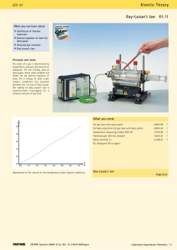 Gay-Lussac`s law 01.11 Kinetic Theory