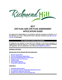Site Plan and Site Plan Amendment Application Guide