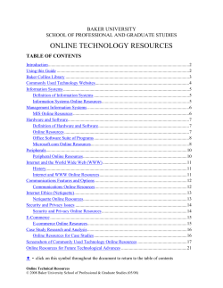 Online Resources - Baker University