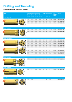 Drifting and Tunneling - Sandvik Mining and Construction