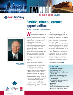 Positive change creates opportunities