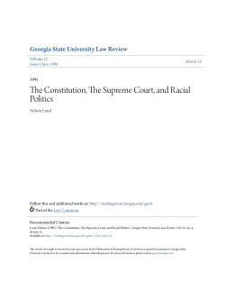 The Constitution, The Supreme Court, and Racial Politics