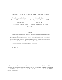 Exchange Rates as Exchange Rate Common Factors