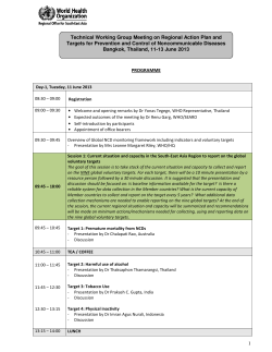 1. Programme pdf, 100kb - WHO South