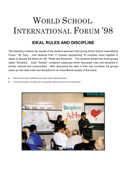 橡 International Forum ` 98 Ideal Rules and