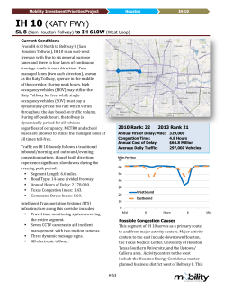 Mobility Investment Priorities Project Houston IH 10