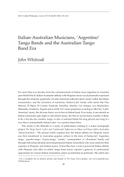 Italian-Australian Musicians, `Argentino`