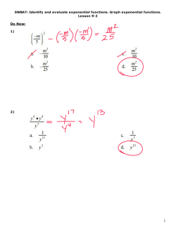 9-2 Exponential Functions - White Plains Public Schools