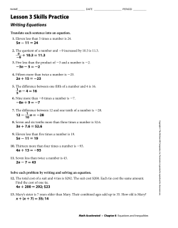 Lesson 3 Skills Practice